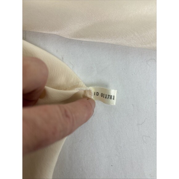 Vintage 90s Victoria Secret Gold Label 100% Silk Slip Midi Dress Large Cream - Picture 10 of 15